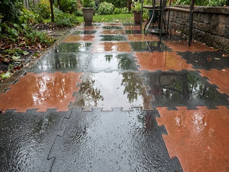 Cost and time estimation table for outdoor rubber flooring projects